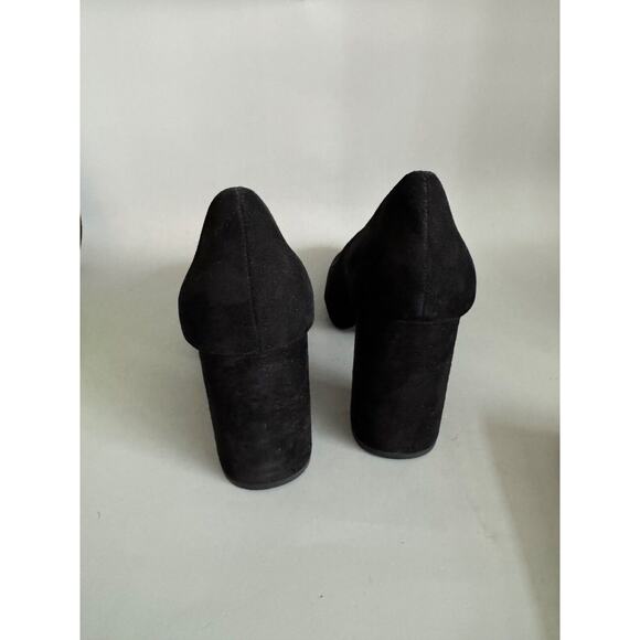 Cole Haan Women's Renner Grand Pump Black Suede Block Heel Round Toe Size 9.5 - Picture 3 of 11
